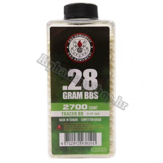 0.28g Tracer BB 2700rds Green