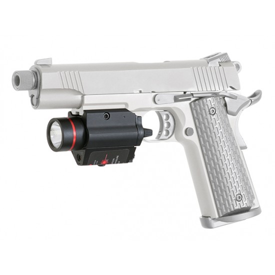 180lm Aluminum Light & Laser Combo - Black [PCS]