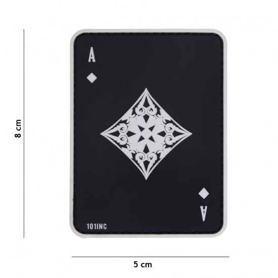 PATCH 3D PVC ACE OF DIAMONDS Black