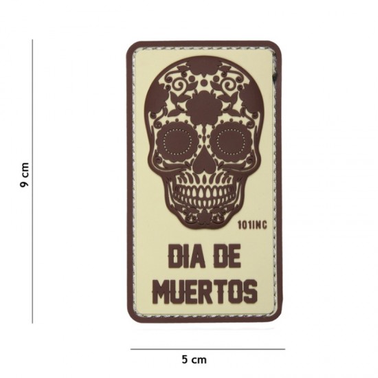PATCH 3D PVC DIA DE MUERTOS Beige