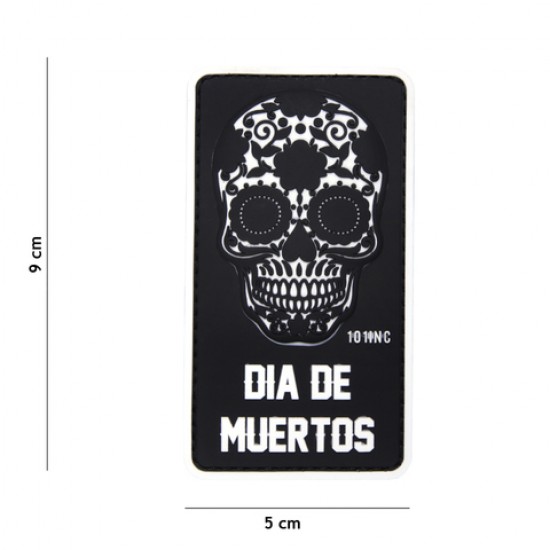 PATCH 3D PVC DIA DE MUERTOS Black