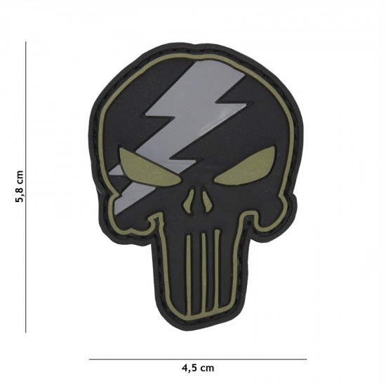 PATCH 3D PVC PUNISHER THUNDER Green