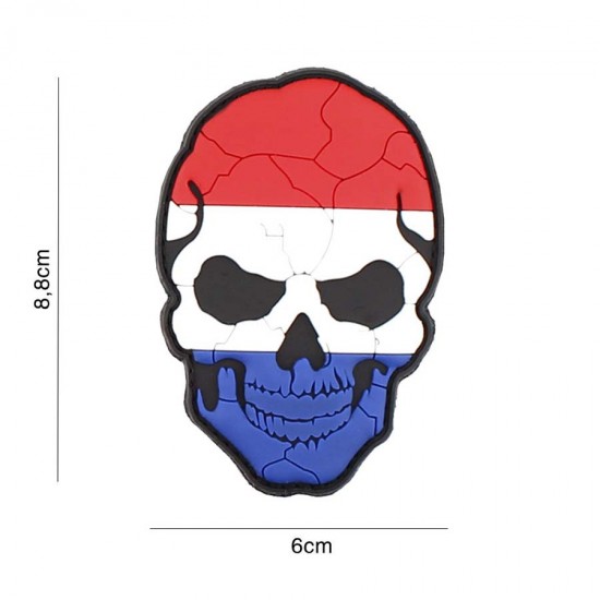 PATCH 3D PVC SKULL NETHERLAND CRACKED