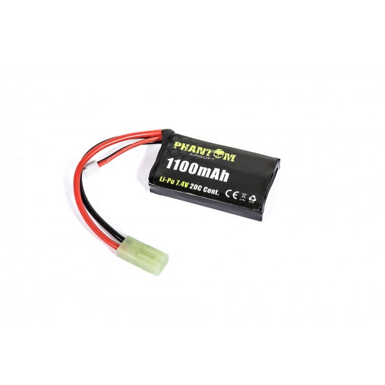 Phantom Li-Po 7.4V 1100mAh 20C (mm 12.5x35x61)