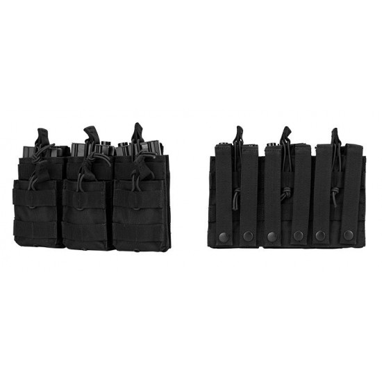 MOLLE pouch for M4 magazines triple  black
