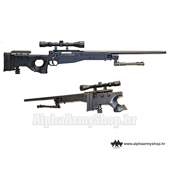 AW .338 Sniper Rifle Set Upgraded Black (Well)