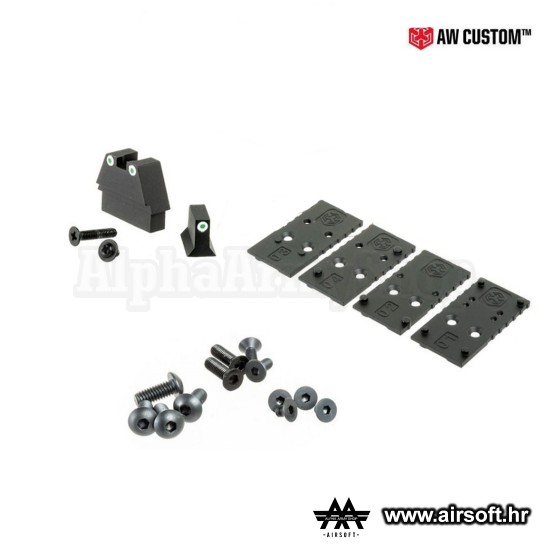 AWCustom VX7 mod 1 Precut Black GBB Gas 6mm 27BBs 1J