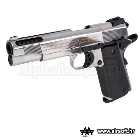 Colt 1911 Ported Gaz Silver /C12
