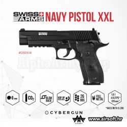 SA Navy Pistol XXL Co2 metal 6mm GBB 15BB's E=1 J. Max /C6