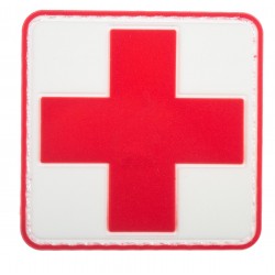 prišivak 3D Medic Cross - biela 