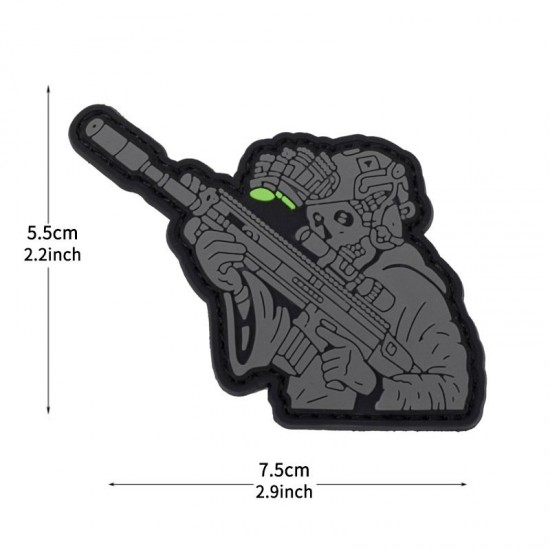 PRIŠIVAK SKELETON SNIPER SIVI