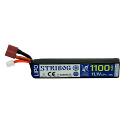 Airsoft battery LiPo 11,1V 1100mAh 20C short cable T-plug Delta Armory
