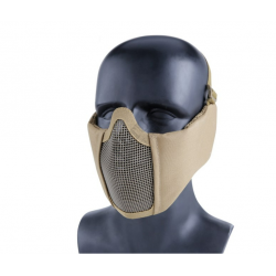 Half face protective mesh mask tan