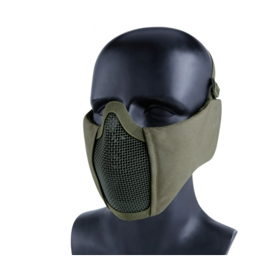 Half face protective mesh mask oliv