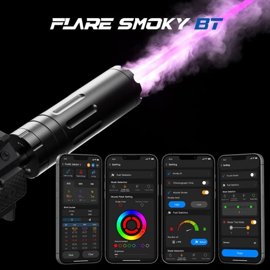 Tracer silencer with smoke simulation