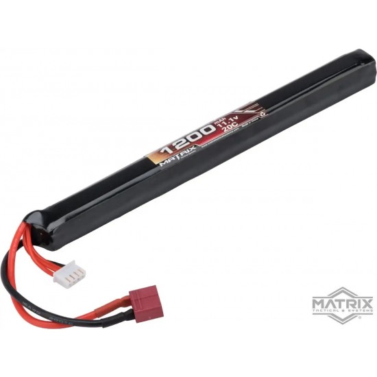 Matrix High Performance LiPo baterija 11,1 V, štapićasti tip za airsoft – 1200 mAh, 20C / Deans