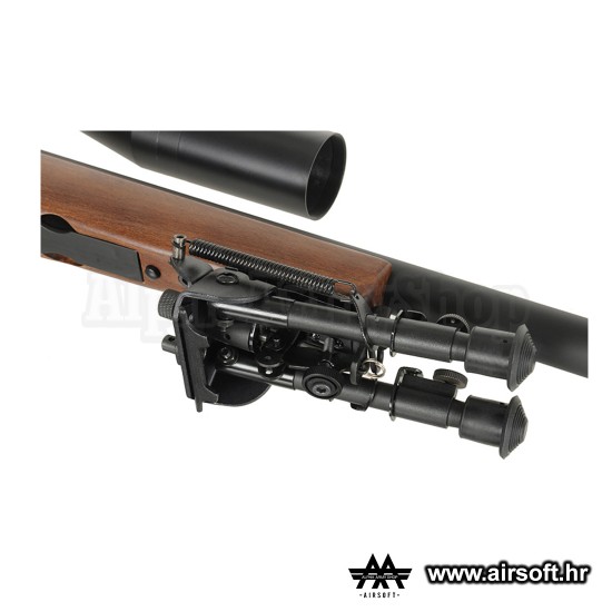 Telescopic bipod for sniper rifle replicas