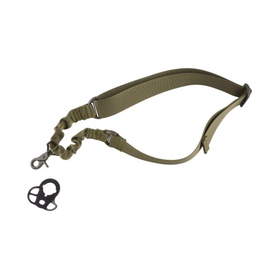 One-point Bungee Tactical Sling Belt with Mount - Olive