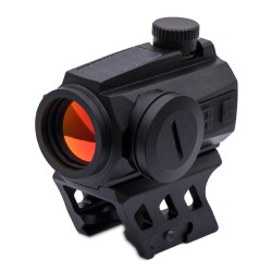 red dot sa solarnim pomoćnim napajanjem, crni