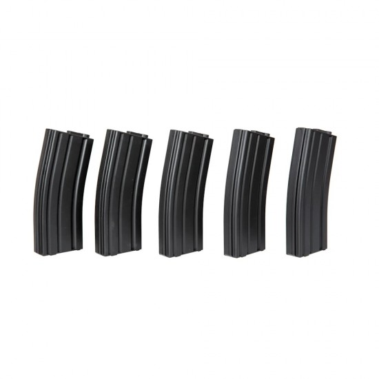 Set od 5 airsoft spremnika MID-CAP, 140 kuglica