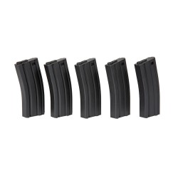 Set od 5 airsoft spremnika MID-CAP, 140 kuglica