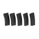 Set od 5 airsoft spremnika MID-CAP, 140 kuglica