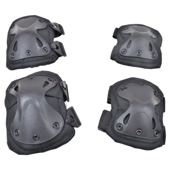 WOSPORT KNEE PADS AND ELBOW PADS BLACK 