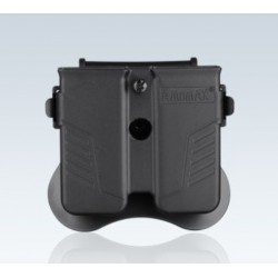 Amomax universal double magazine pouch - BK AM-MPU