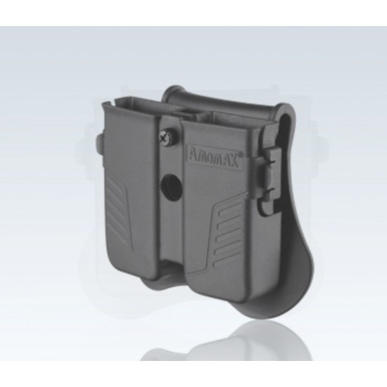 Amomax universal double magazine pouch - BK AM-MPU