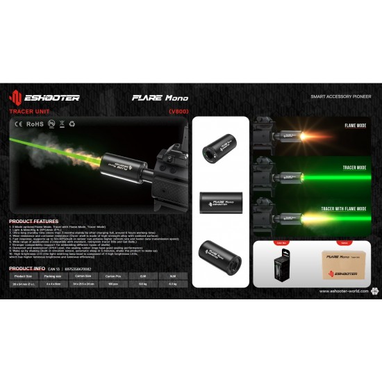 E-Shooter Tracer Unit FLARE MONO v800