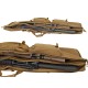 47 inches double rifle gun case - black 